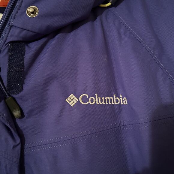Columbia Jacket Cobalt Blue Omni Tech Waterproof Coat Womens Medium Ski Winter - Picture 5 of 14